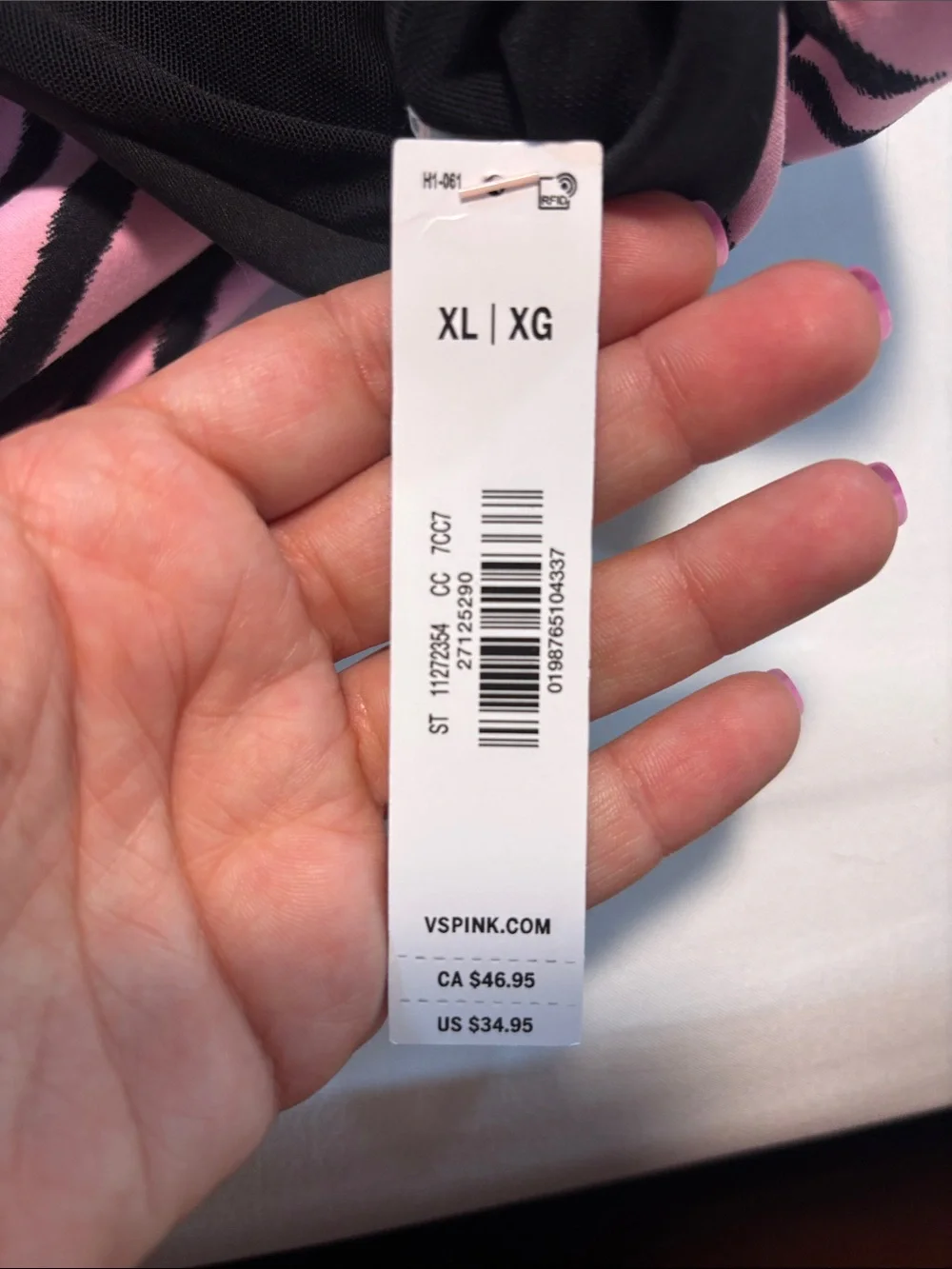 PINK Victoria's Secret Pink Zebra-Print Scoop Bralette with Black Trim